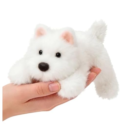 PEACH CAT West Highland White Terrier Dog Stuffed Animal 7" Cute Puppy Plushies Soft Plush Toys Gifts for Kids