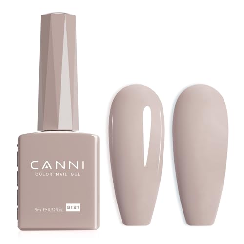 Image of CANNI Nude Gel Nail Polish, 1Pcs Nude Light Brown Gel Polish Color Nail Polish High Gloss Soak Off U V Nail Manicure Salon DIY at Home