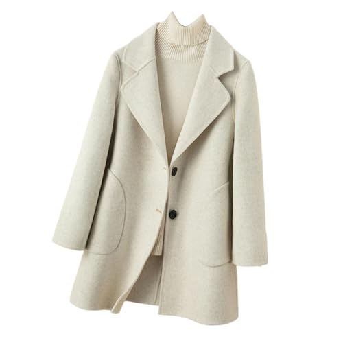 Veste mi-longue en cachemire femme chaude et mince automne hiver