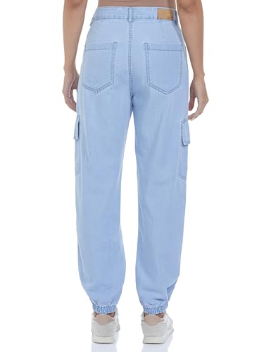 Image of INKD Women's Cargo Pocket Jogger - High-Rise | 100% Cotton | Jeans for Women