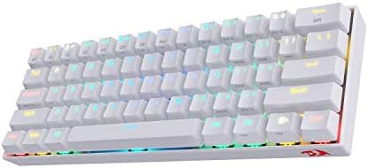 Redragon K530 Draconic 60% Compact RGB Wi-fi Mechanical Keyboard, 61 Keys TKL Designed 5.0 Bluetooth Gaming Keyboard with Brown Switches and 16.8 Million RGB Lighting for PC, Laptop computer, Cell Telephone