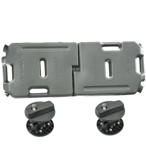 NADCFN Depósito de Combustible Tanque de Combustible diésel de Gasolina Jerrycan de Junta Dividida de 10 litros empalmable Bidón de Gasolina(2 Green with 2 Lock)