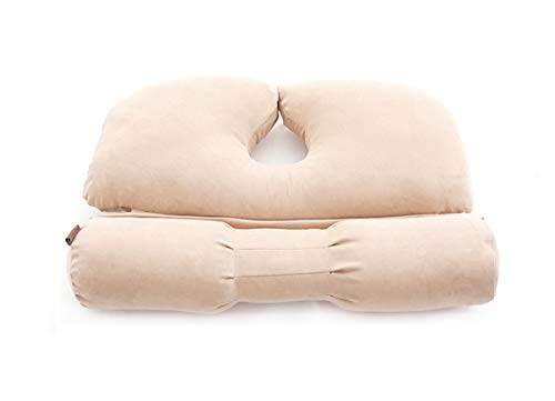 Alibo Mousse A Memoire De Forme De Voiture Cervical Rond Col Roule Rest Oreiller Chaise De Bureau Bloster Appuie Tete Prend En Charge Coussin De Voyage Tour De Cou Avec Sangle Reglable Linge