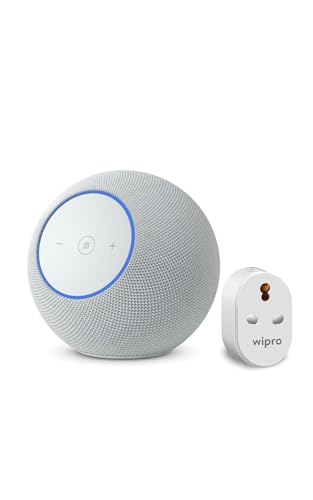 Image of Amazon Echo Studio (newest model), Alexa Speaker with immersive spatial audio and Dolby Atmos, and built-in smart home hub in a compact design (Glacier White) with 16A Smart Plug