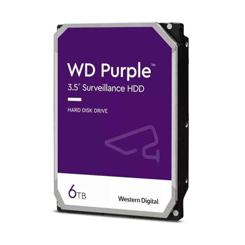 Image of WD Western Digital 6TB Purple Surveillance Internal Hard Drive HDD - SATA 6 Gb /s,256 MB Cache,3.5 inch - WD64PURZ,(Pack of 10)