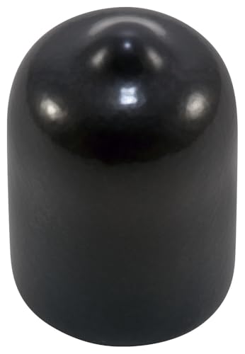 Image of Caplugs HVC-062-10 HVC Series - Flexible Round Caps, 100 Pack, Black Flex500, 0.062 inch - x 0.625 inch - Thread Protectors, Dust - Moisture Seals, Masking, Painting, Limited High Temp Exposure (99390063)