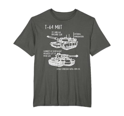T-64 MBT Char Combat Vétéran Champ Bataille Militaire T-Shirt