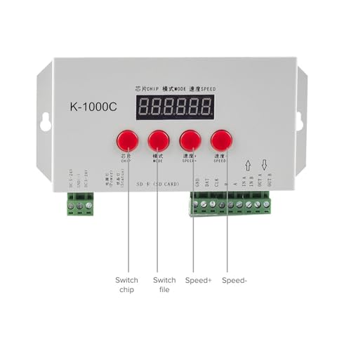 Contrôleur LED WS2815 programmable K-1000C pour matrice et grand projet