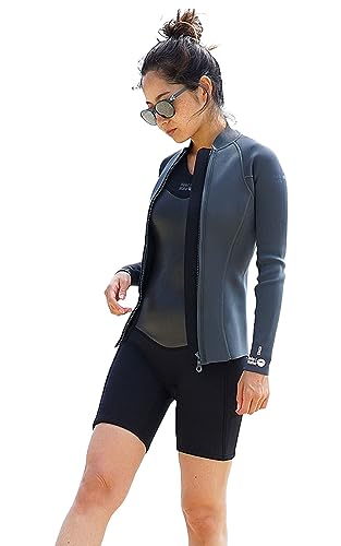 ヘレイワホ ウェットスーツ レディース 2ピース 2mm×1.5mm ショートジョン ジャケット 日本人サイズ サーフィン SUP ダイビング シュノーケリング ABL M