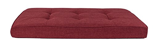 Red Co. Upholstered Folding Storage Ottoman With Padded Seat, 30" X 16" X 16" - Burgundy #TOP2