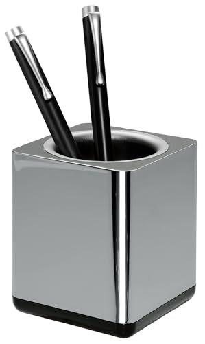 HAN i-Line CHROME 27653-88 Stifteköcher Chrom, Schwarz Anzahl der Fächer: 1