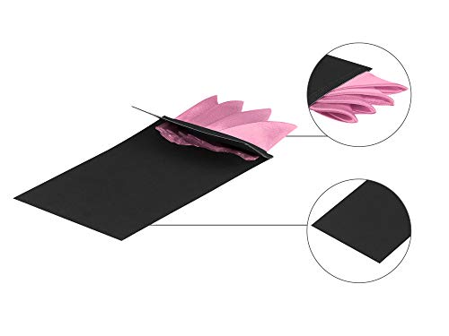 Allegra K Men's Pre-Folded Pocket Squares On Card Solid Triangles Suit Handkerchief One Size Pink #TOP1