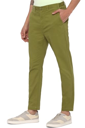 Image of FOREVER 21 Mens Solid Regular Fit Pants