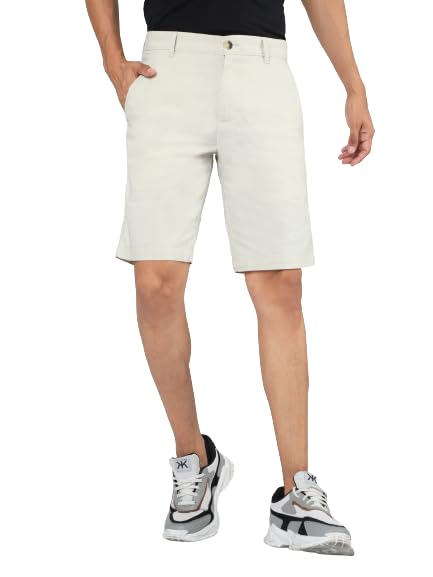 Clothes EncountersMEN LINEN FOG SOLID SHORTS