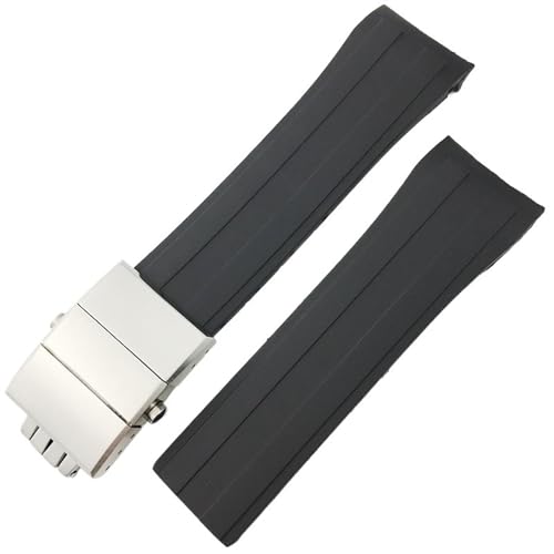 Bracelet caoutchouc silicone 21mm 22mm pour réparer votre montre de sport M026