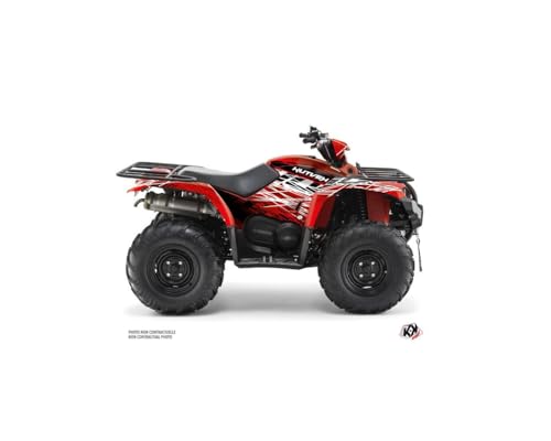 Kit deco quad Yamaha 450 Kodiak de diseño exclusivo Eraser rojo y blanco (2003-2017)