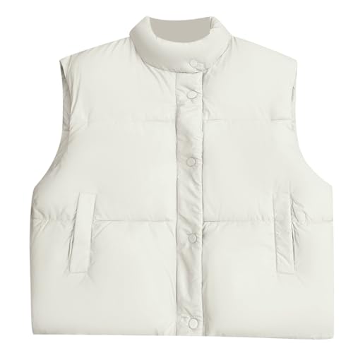 Chaleco sin mangas de invierno para mujer que protege del frío con cuello alto 4