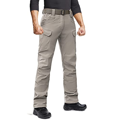 Men's Tactical Pants, Water Resistant Outdoor Pants, Lightweight Stretch Cargo/Straight Work Hiking Pants, Mens Quick Dry Performance Military Pants, Classic Cargo Pockets, X7 Khaki,36 #TOP22