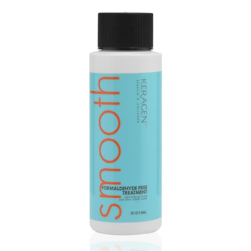 Keragen - Brazilian Keratin Smoothing Treatment, Blowout Straightening System for Dry and Damaged Hair, Formaldehyde Free, 2 Oz - Eliminate Curls and Frizz, Fine to Medium Hair