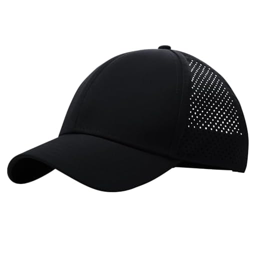 Oversize XXL Quick Dry Baseball Caps for Men, Mesh Snapback Hat for Big Head 23.6"-25.9", Unisex Outdoor Sport Hat, Quick Dry Mesh-black, XXL