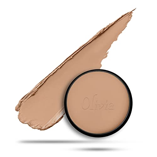 Image of Olivia Waterproof Pan Cake Natural Honey Makeup Concealer, Shade No.24 (Cream, 25 g) - Pack of 3