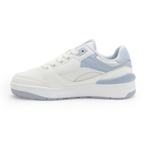 Image of Red Tape Women's Sneakers White Black Pu Round Toe Lace-Up