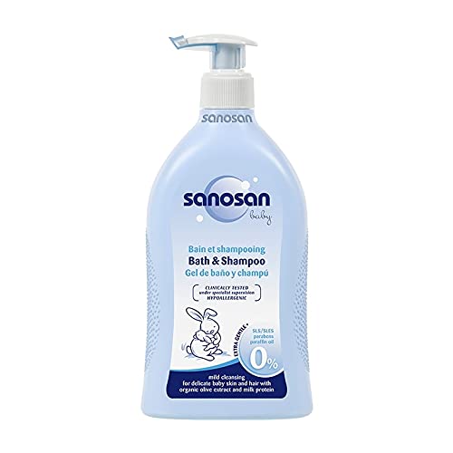 Buy Sanosan Baby Bath and Shampoo SLS Free 500ml Online at Low Prices