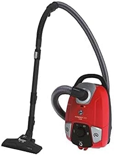 Hoover H-ENERGY 300 HE310HM 011 Aspirapolvere Con Filo, Con Sacco, 850W, 3,5L, 72 dBA, Spazzola Parquet, Filtro Epa Lavabile, Raggio di Azione 10m, Rosso