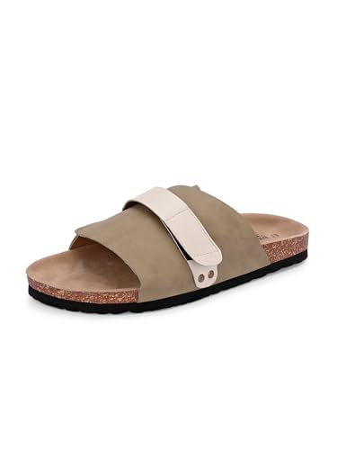 Image of EL PASO Men's Synthetic Leather Birk Chappals Stock Sandal Slippers (Size 6 to 12)