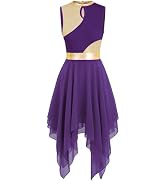 YrsZX Women's Praise Dance Dress & Flowy Skirt for Worship Costumes