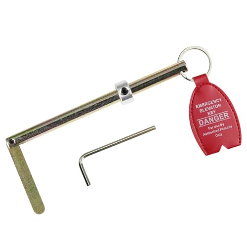 Elevator Door Key Emergency Key for D-over K-ONE O-tis Door Elevator Drop Key with Large Tag Ring 1-Pack