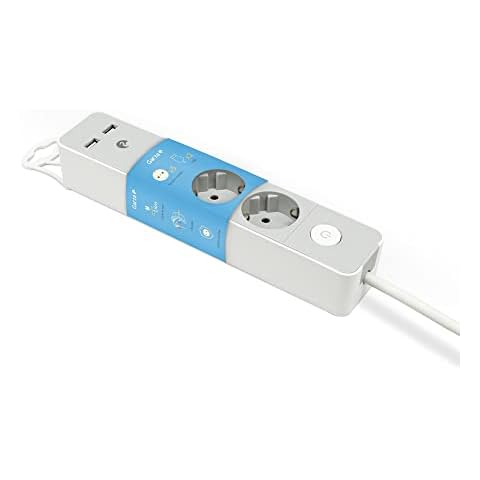 Garza Regleta Design Gris con Interruptor y Protección Infantil Cover