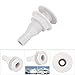 CDQL ABS Plastic Thru Hull Connector Fitting,Sturdy Lightweight Bilge Pump Drain Vent Hose,Boat Body Bottom Yacht Bilge Drain Vent Accessory (5/8 inch)