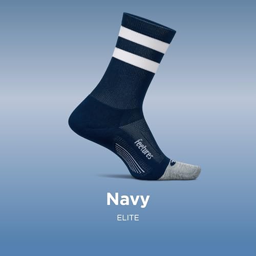 Image of Feetures Elite Light Cushion Mini Crew Sock - Sport Sock with Targeted Compression