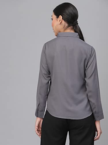Image of Style Quotient Women Solid White Polymoss Regular Formal Shirt