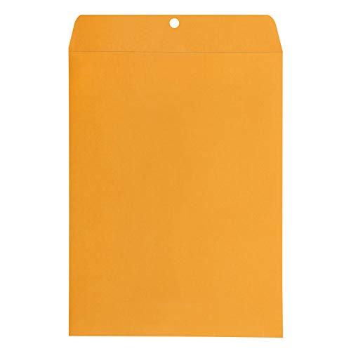 Amazon Basics Clasp Kraft Envelopes for Documents, Gummed Mailing Envelope, 9" x 12", 100-Pack by Amazon Basics - Image 2