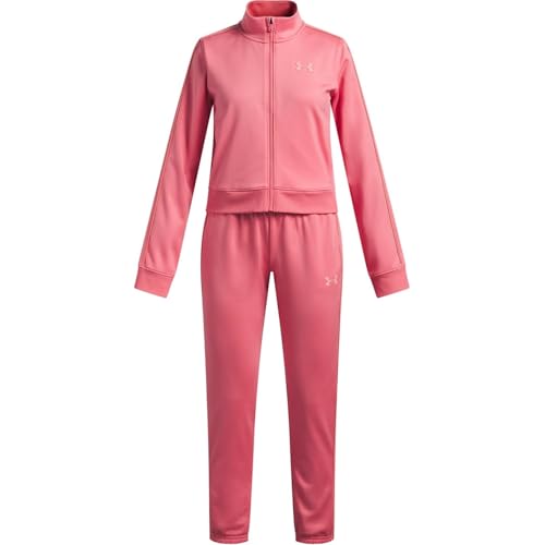 Under Armour Girls Knit Tracksuit Long Sleeve Bittersweat Pink 9-10 Years