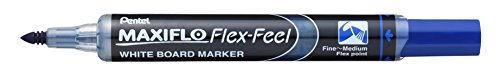 Marqueur tableaux blancs Pentel bleu : effacez le manque d'encre avec Maxiflo