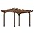 Outsunny 12' x 10' Outdoor Pergola, Wood Grape Gazebo for Climbing Plant Support, Garden, Patio, Backyard, Deck, Brown