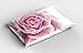 ABAKUHAUS Rosa Pallido Federe Cuscini Stampata, Petali di Rosa di Bellezza, Decorativo e Dimensioni Standard, 80 cm x 40 cm, Pallido Rosa Bianco
