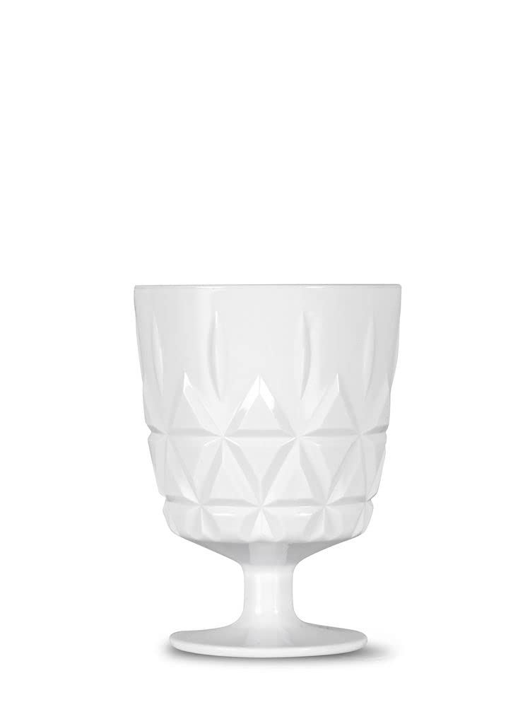 Sagaform 5018173 Lot de 4 verres de pique-nique en acrylique de couleur blanche avec un volume de 210 ml, 6 x 14 cm