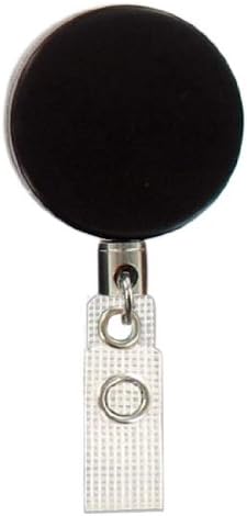 1.5'' Round Heavy Duty Badge Reels - Steel Wire - Slide Style Belt Clip - 100 per pack