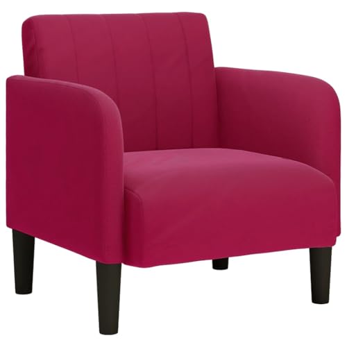 vidaXL Fauteuil avec accoudoirs Rouge Bordeaux 54 cm Velours, canapé Simple, canapé Confort, Fauteuil TV, canapé, siège de canapé, canapé Relax