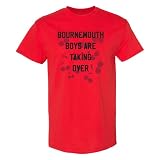 UGP Campus Apparel Bournemouth Football Chant - Soccer Team T Shirt - Medium - Red