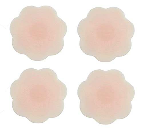 DaisyFormals Thin Pasties - Reusable Adhesive Silicone Nipple Covers(2 Pairs Flower)