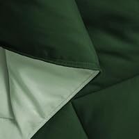 HIG 2-delig groen dekbed, eenpersoons 135 x 200 cm - Baffle Box Design - 10,5 Tog Down alternatieve omkeerbare dekbedset met 1 Sham - hoekdekbedovertrekken - machinewasbaar, warm, zacht, pluizig