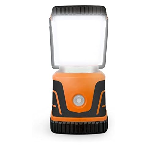 LED Camping Lantern - 1500 lm Camping Light Lamp, Up to 40 Hours Battery ( D Size ), Perfect Emergency Survival Kit Gear, Tough, Sturdy, Suited for Night Time Trips, Hiking, Camp - Orange Cover