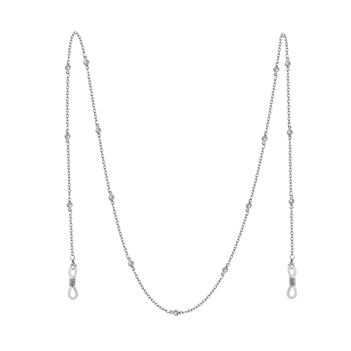 Eyeglass Chains Glasses Lanyard For Women Zircon Anti-Lost Neck Chain Stylish Eyewear Retainer Glasses Cord (Color : Silver, Size : 1) #TOP13