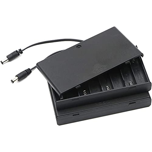 Greluma 2 stuks 12V 8xAA batterijhouder kunststof batterij-opbergdoos met AAN/UIT-schakelaar voor behuizing met 5,5 mm x… - Afbeelding 7