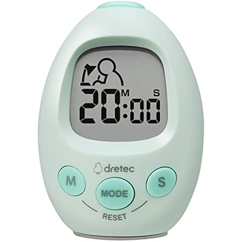 dretec Interval Timer Stopwatch | Count-Down & Count-up | Notification with Sound/Light | Multifunctional Timer for Working/Studying/Exercising | Green Cover